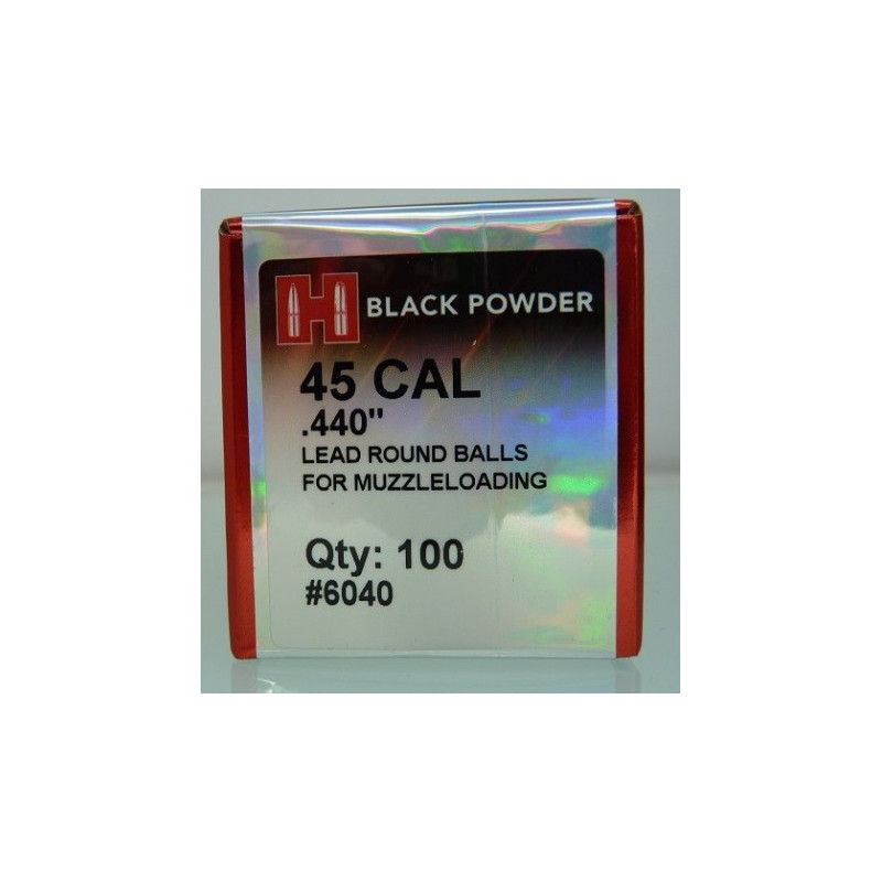 Bolas Hornady 45 (.440) Caja de 100und.