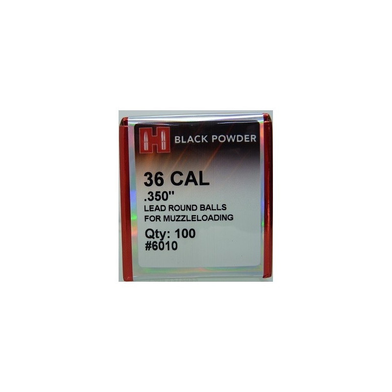 Bolas Hornady Cal.36 (.350") Caja 100 und.
