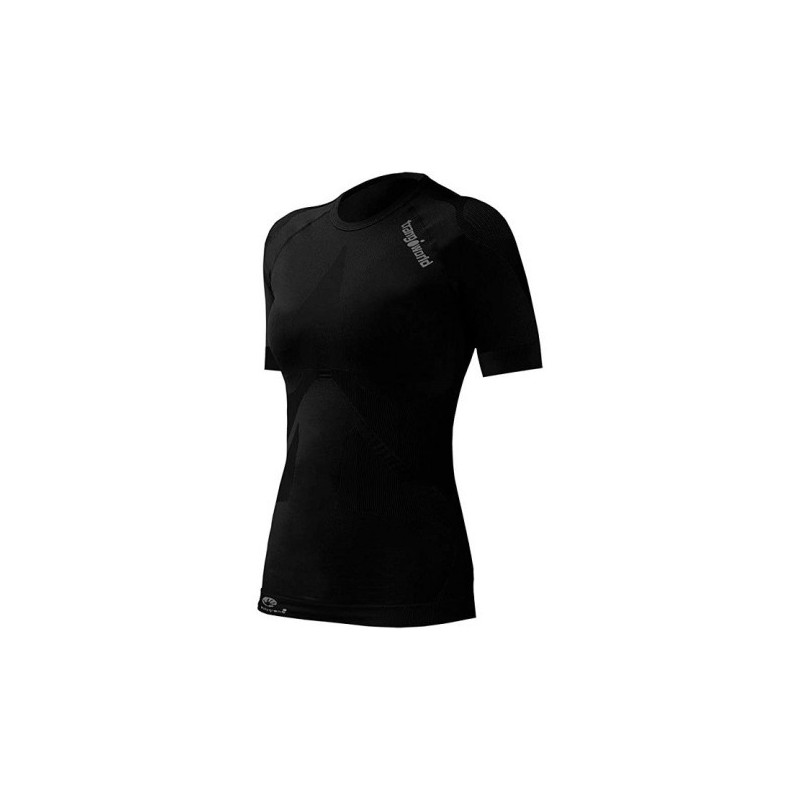 Camiseta interior mujer TrangoWorld Demi Negra manga corta