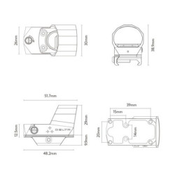 Visor punto rojo DELTA MiniDot III 3MOA Weaver/Picatinny