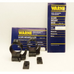 Juego de anillas y bases WARNE de acero para Browning SAUT de 1" High
