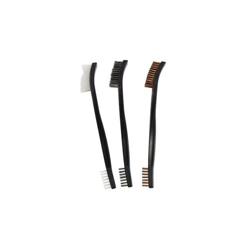 Blister de 3 cepillos de limpieza Casey (nylon, cobre y acero)