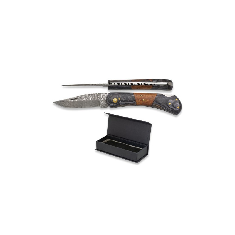 Navaja Albainox acero Damasco hoja 8cm