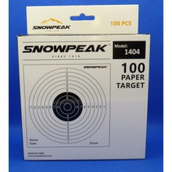 Paquete de 100 dianas papel Snowpeak 14x14cm