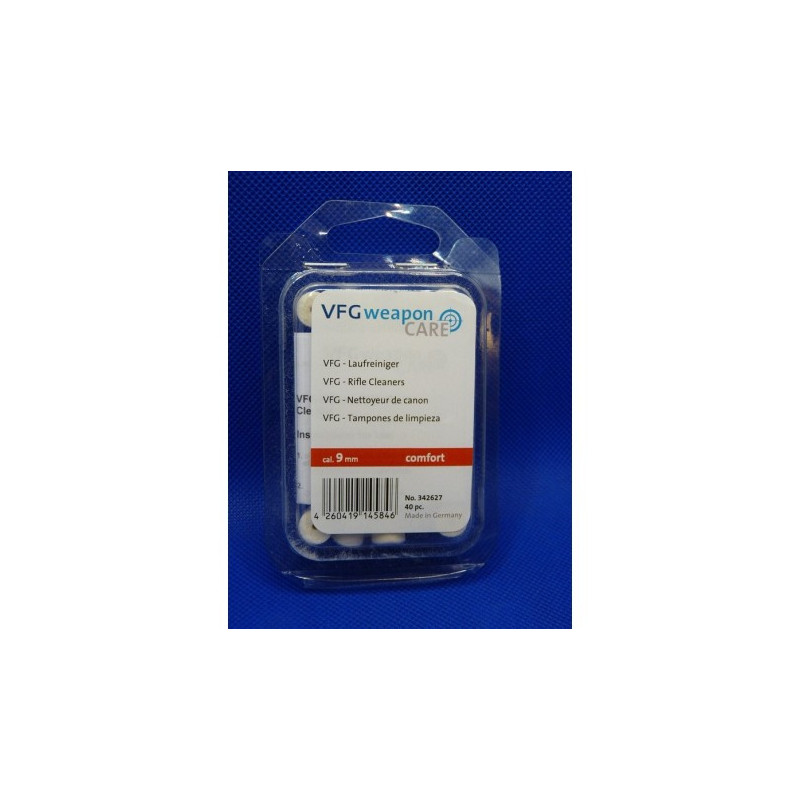 Tampones limpieza VFG fieltro 40pc Calibre 9mm