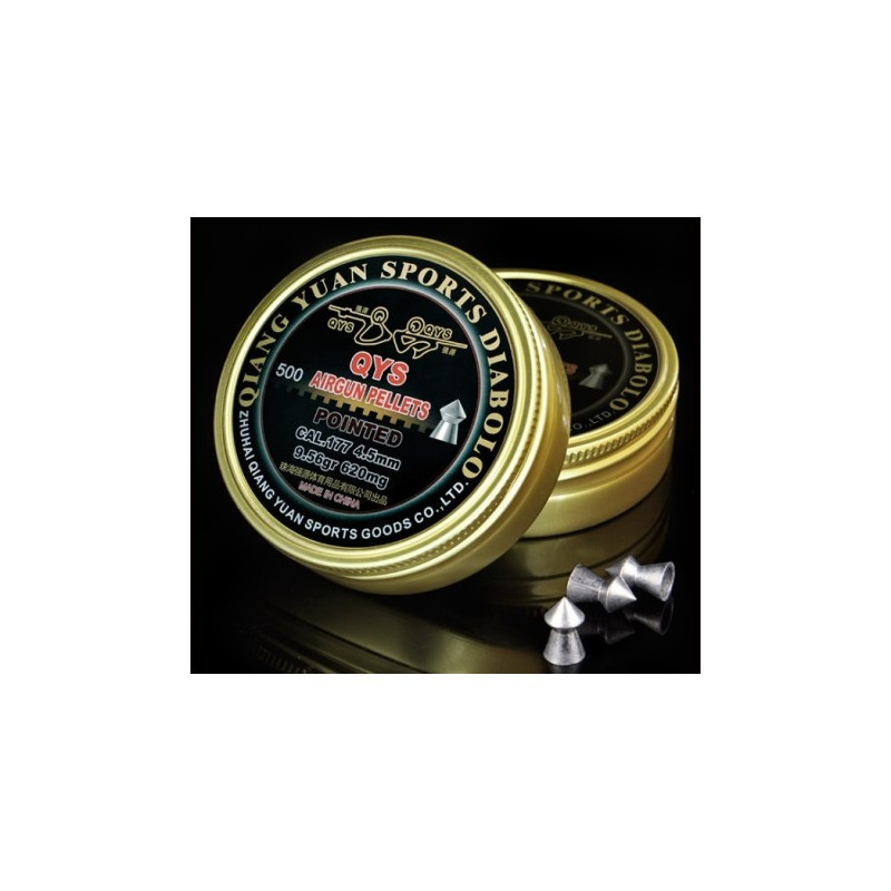 Balines QYS Pointed 4,5mm 8,48gr (0.55g)