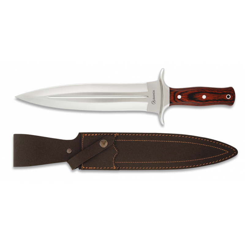 Cuchillo Albainox rematador mango stamina roja hoja de 23,50cm.