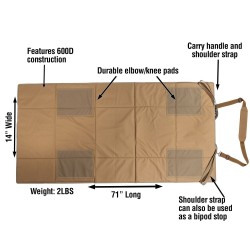 Manta de tiro acolchada Lyman TAC-MAT color arena