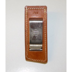 Portacargador clip cuero individual