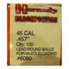 Bolas Hornady 45 Cal. (.457) Caja 100und.