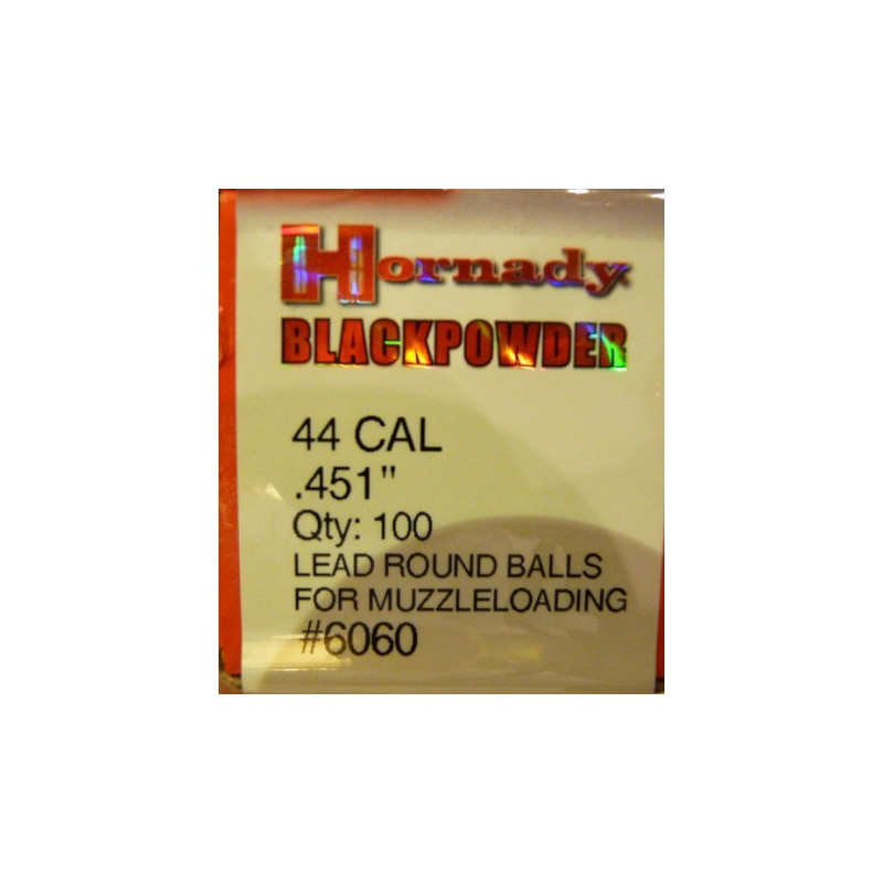 Bolas Hornady 44 Cal. (.451) Caja 100und.