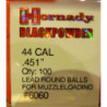 Bolas Hornady 44 Cal. (.451) Caja 100und.