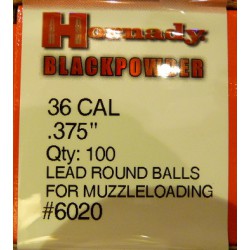 Bolas Hornady 36 Cal.(.375) Caja 100 und.