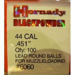 Bolas Hornady 44 Cal. (.451) Caja 100und.