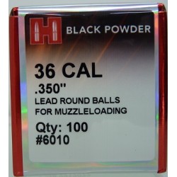 Bolas Hornady Cal.36 (.350") Caja 100 und.