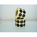 Rollo de parches negros/blancos 20mm 2000Und.