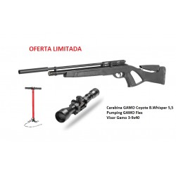 Kit carabina GAMO Coyote 5,5mm+Visor Gamo 3-9x40+Pumping Gamo Flex