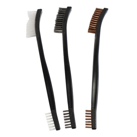 Blister de 3 cepillos de limpieza Casey (nylon, cobre y acero)