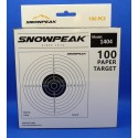 Paquete de 100 dianas papel Snowpeak 14x14cm