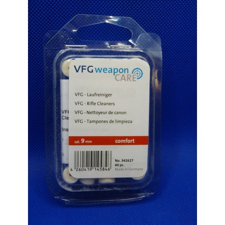 Tampones limpieza VFG fieltro 40pc Calibre 9mm