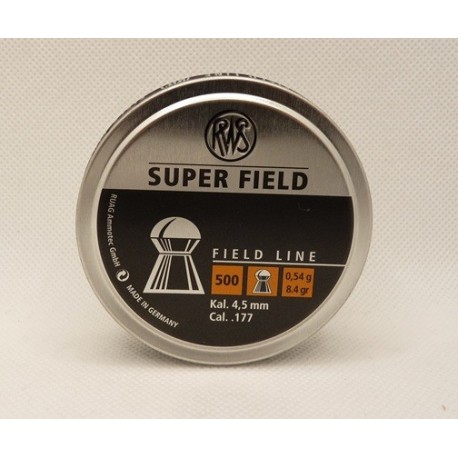 Balines RWS Super Field 4,5mm(.177) Lata de 500