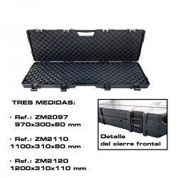 Maletín arma larga con ruedas 970x300x80mm.