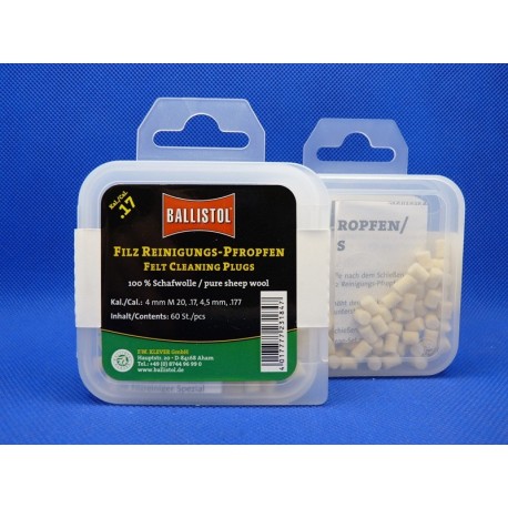Fieltros de limpieza BALLISTOL para aire comprimido 4,5mm