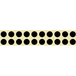 ROLLO PARCHES NEGROS 15mm 2000und.